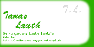 tamas lauth business card